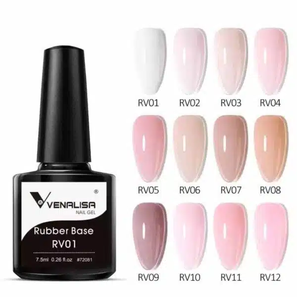 ערכת ונליסה ראבר בייס 12 צבעים VENALISA RUBBER BASE