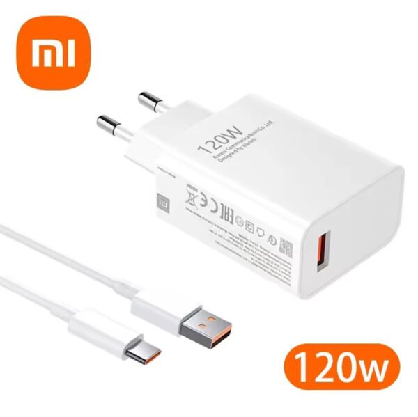 מטען וכבל מקורי 120W שיאומי (Xiaomi) טעינה סופר מהירה במיוחד